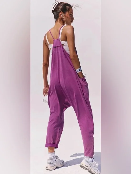 NWT Free People Movement S Hot Shot Onesie in Deep Mulberry New Jumpsuit Romper - Picture 3 of 7